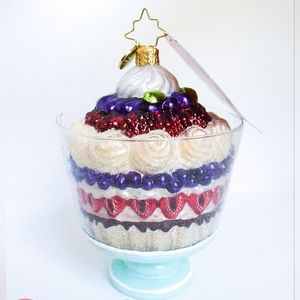 *NEW!* Christopher Radko* Terrific Trifle Dessert Glass Ornament.  ***RARE***